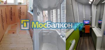 Остекление утепление и отделка балконов в новокосино