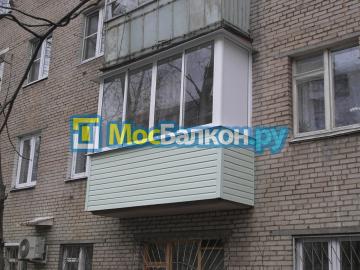 Остекление балкона с внешней отделкой